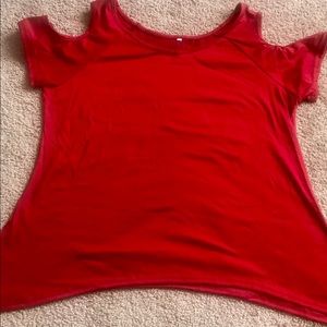 Peek a boo shoulder blouse